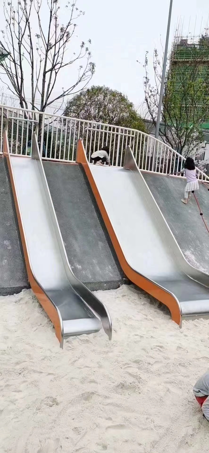 重庆荣昌鱼造型不锈钢滑梯设备